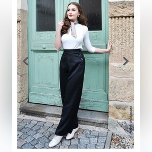 3 Pairs of Vivian of Holloway Katherine Pants in Sand, Chocolate, and Black